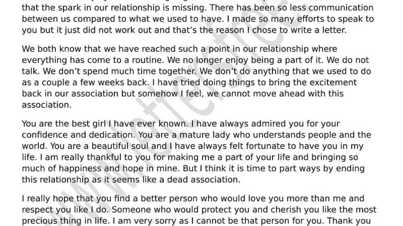 Goodbye Letter To Cheating Boyfriend - Letter