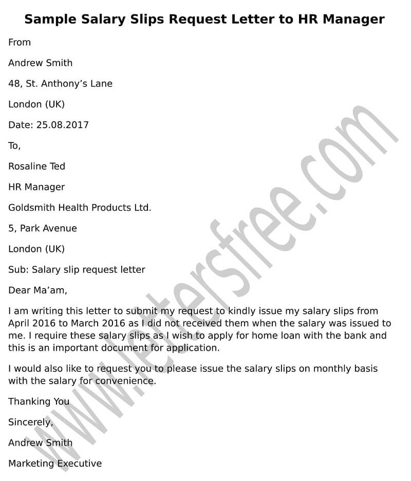 application letter for form 16 and salary slip