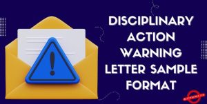 Warning Letter Template for Disciplinary Action Format